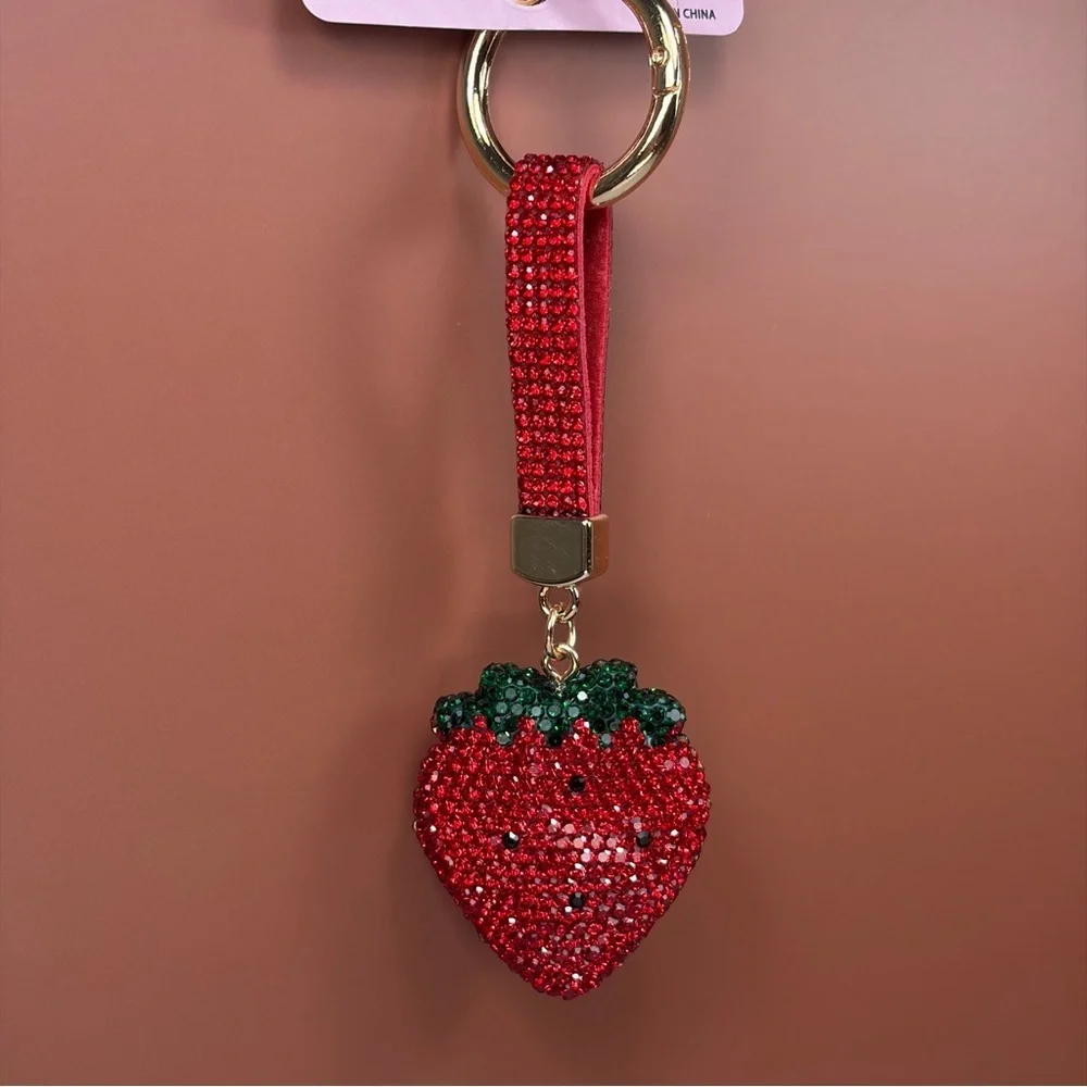 Bling Strawberry Keychain/Bag Charm